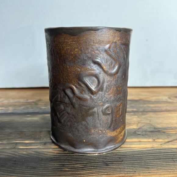 Amy Ponce Trench Art Mug-Verdun 1918 WWI Veteran Collab | Stoneware VTG Memorial - Picture 2 of 9